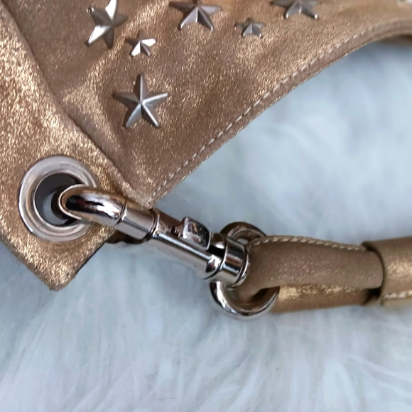 *JIMMY CHOO* GOLD STAR STUDDED HANDBAG sells new $1695+$895 NEW MATCHING WALLET - Picture 3 of 7